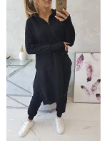Souprava mikiny s delší model 18749182 černá - K-Fashion