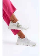 Dámské kožené lehké sportovní boty béžové model 21655443 - VINCEZA