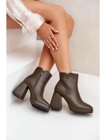 Boty Na Vysokém Podpatku Eko Kůže Tmavě Zelené model 21681576 - Boto