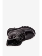 Dievčenské členkové topánky s teplou podšívkou s dekoráciou LOVE Black Rosaira Dievčenské členkové topánky s teplou podšívkou s dekoráciou LOVE Black Rosaira
