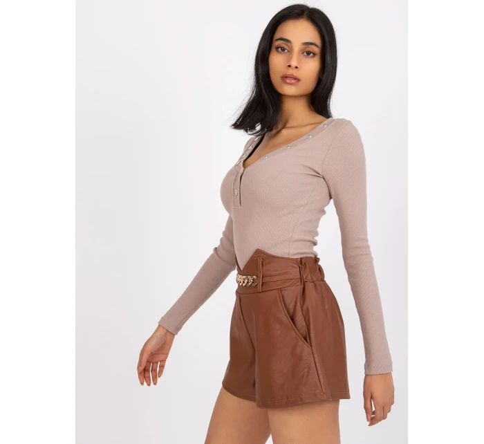 DHJ SN 5060 šortky.66P hnedá