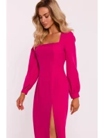 Plášťové šaty M812 fuchsiová - Moe