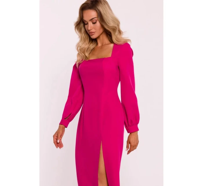 Plášťové šaty M812 fuchsiová - Moe