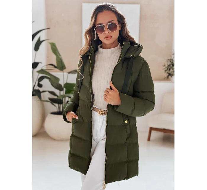 Dámská zimní bunda s kapucí zelená Dstreet model 21978724 - FashionStreet