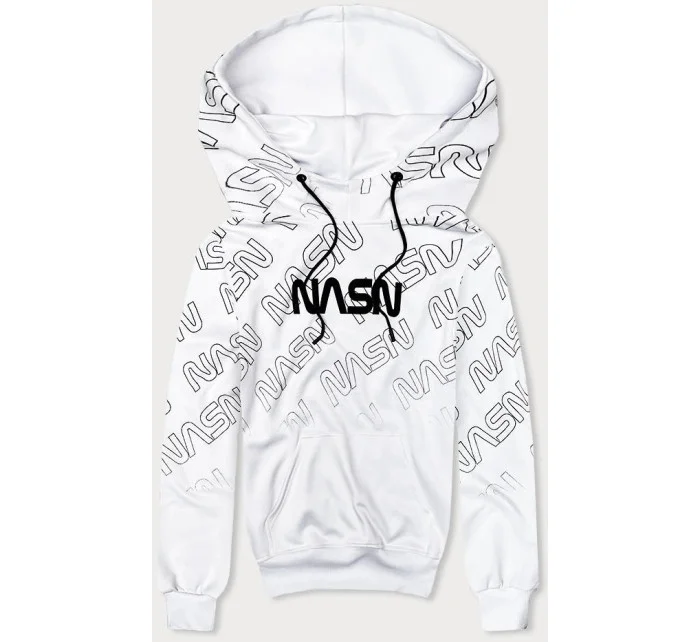 Bílá pánská mikina s potiskem model 18420054 - J.STYLE