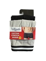 Dvojité balenie bavlnených boxeriek COTTON STRETCH BOXER 2x - BELLINDA - čierne