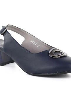 Dámské lodičky s otevřenou špičkou tmavě modré M.Daszynski model 22072492 - M. Daszyński