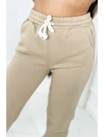 Izolovaná bavlněná souprava, mikina s model 18922073 + kalhotami béžový - K-Fashion Izolovaná bavlněná souprava, mikina s model 18922073 + kalhotami béžový - K-Fashion