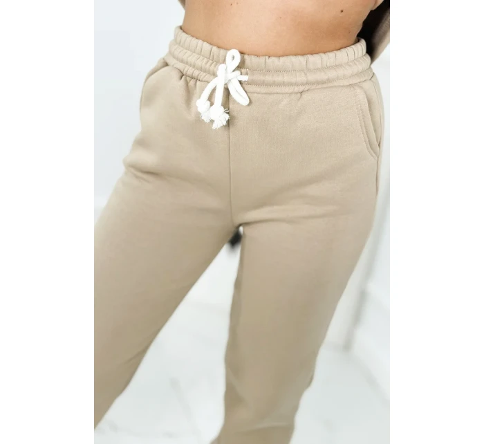 Izolovaná bavlněná souprava, mikina s model 18922073 + kalhotami béžový - K-Fashion Izolovaná bavlněná souprava, mikina s model 18922073 + kalhotami béžový - K-Fashion