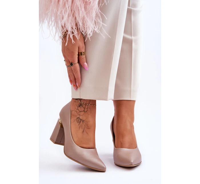 Zazoo model 21615922 Kožené Lodičky Beige - Boto