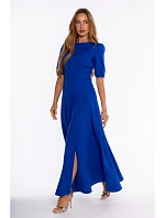 M927 Evening dress with a high leg slot – royal blue