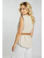 Dámska Mušelínová blúzka Béžová - Monnari