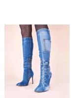 Dámske topánky na podpätku SXX-5 Jeans blue - Step in Style