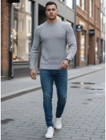 Pánský světle šedý svetr Dstreet model 21966892 - FashionStreet