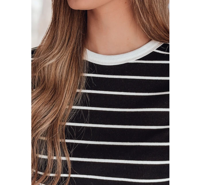 Dámské základní pruhované tričko černé Dstreet model 21986854 - FashionStreet