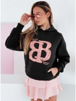 Dámska nadrozmerná mikina LITESSO black FashionStreet BY1413