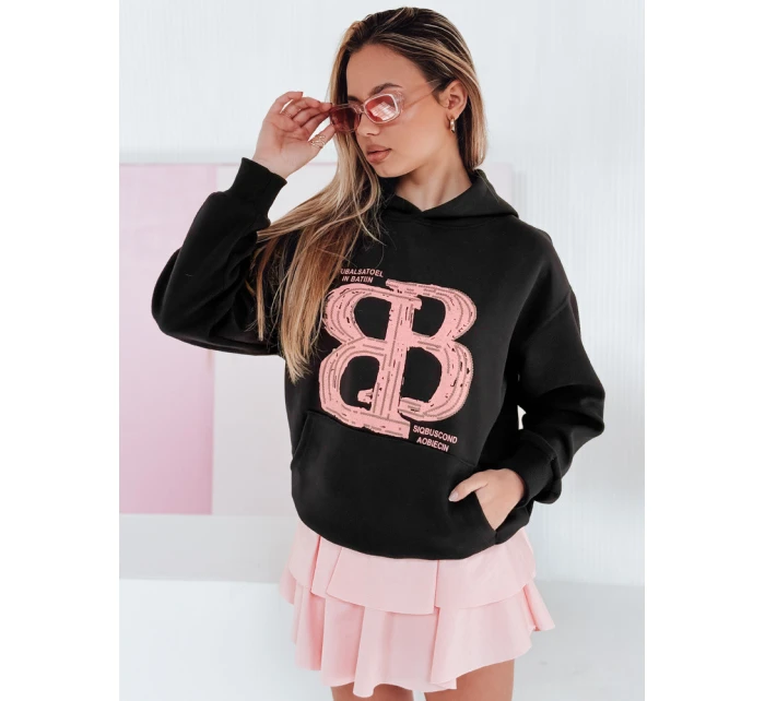 Dámska nadrozmerná mikina LITESSO black FashionStreet BY1413
