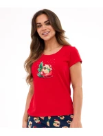 Cornette 628/432 Teddy 2 cr/r Vianočné dámske pyžamo S-2XL