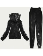 Černý dámský velurový dres s lampasy model 17694119 - Defox
