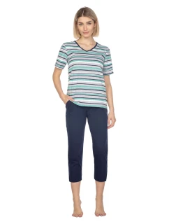 Dámske pyžamo 654 modré plus - REGINA