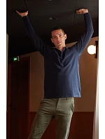LSL Men Pánské těžké piqué polo s dlouhým rukávem night blue model 22442411 - NEOBLU LSL Men Pánské těžké piqué polo s dlouhým rukávem night blue model 22442411 - NEOBLU