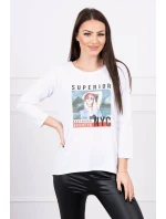 Blúzka s potlačou Superior biela