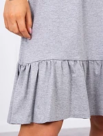 Šaty s tenkými ramienkami šedej