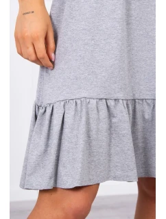 Šaty s tenkými ramienkami šedej