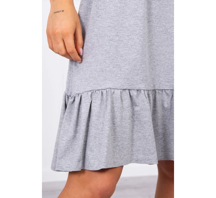 Šaty s tenkými ramínky šedé