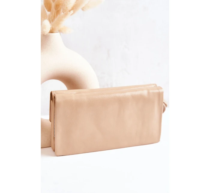 Velká Kožená Peněženka Na Zip béžový model 21573711 - Boto