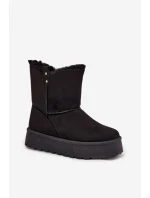 Dámské Sněhule Na Platformě S Kožíškem Černé model 21706845 - Boto Dámské Sněhule Na Platformě S Kožíškem Černé model 21706845 - Boto
