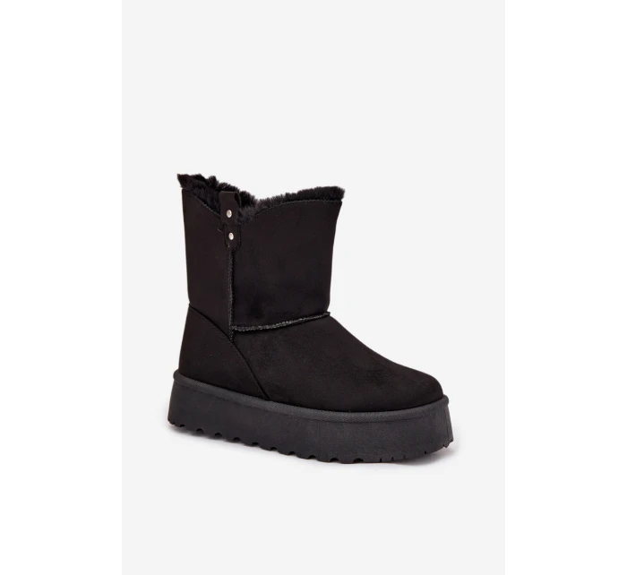Dámské Sněhule Na Platformě S Kožíškem Černé model 21706845 - Boto Dámské Sněhule Na Platformě S Kožíškem Černé model 21706845 - Boto