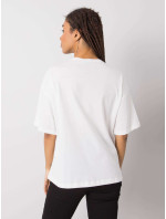 Biele bavlnené tričko Donna RUE PARIS