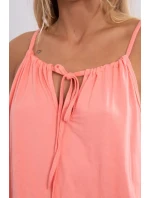 Boho šaty 8893 lososové - Kesi