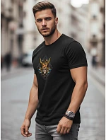 Pánske bavlnené tričko Viking black FashionStreet NX0144R