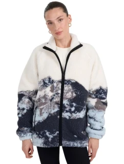 Fleecová mikina 4F U351 viacfarebná celoplošná 4FWAW25TFLEU351 90A