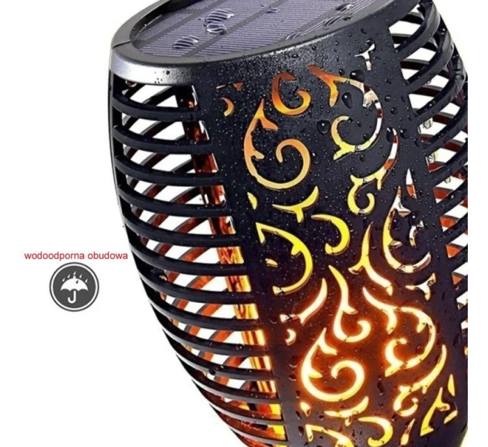 SOLÁRNA BATERKA TANCUJÚCE PLAMENE 12X12X78CM 36 LED XXXL