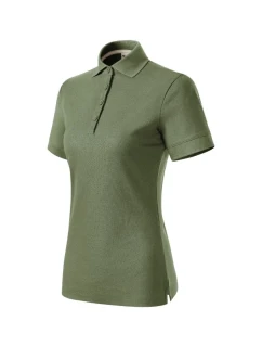 Dámske khaki polo tričko Prime (GOTS)