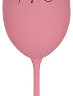 PAUZIČKA - růžová sklenice na víno 350 ml