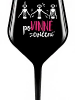 VYŽADOVANÉ TRÉNINGY - čierny nerozbitný pohár na víno 470 ml