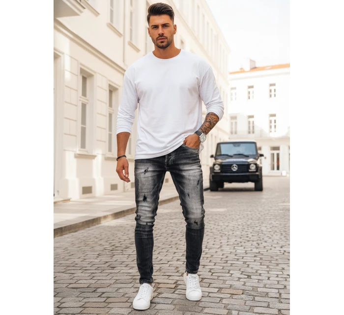 Pánske džínsové nohavice šedé FashionStreet UX3996