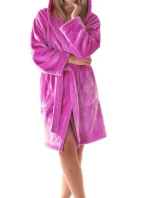 Dámsky župan s kapucňou Siena 3356 3/4 fuchsiová - Vestis