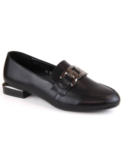 Sergio Leone W SK422C čierne ploché topánky s retiazkou na podpätku