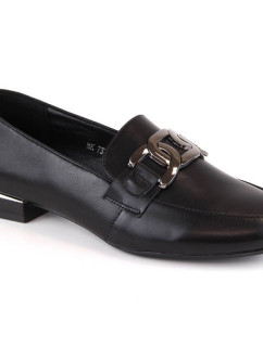 Sergio Leone W SK422C černé ploché boty s řetízkem na podpatku