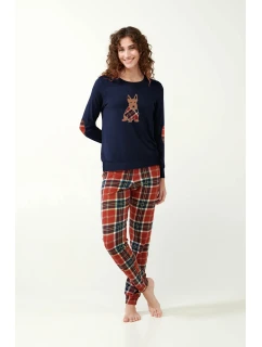 Vamp - Vianočné dámske pyžamo s ozdobnými lakťami 21510 - Vamp