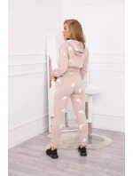 Sada s potlačou pištole béžová