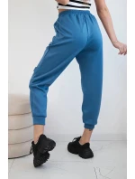 Nohavice s ozdobnými pruhmi z maslovej džínsoviny Nohavice s ozdobnými pruhmi z maslovej džínsoviny