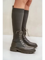 kozačky se svrškem z punčochy model 21679814 - Boto