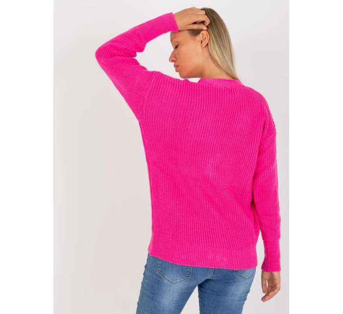 Dámsky sveter LC SW 0321 fluo ružový Dámsky sveter LC SW 0321 fluo ružový