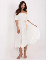 Sukienka MI SK model 21191000 biały - FPrice Sukienka MI SK model 21191000 biały - FPrice